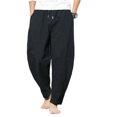 China Wholesale Cotton Breathable Elastic Drawstring Sports Custom Loose Jogging Pants for sale