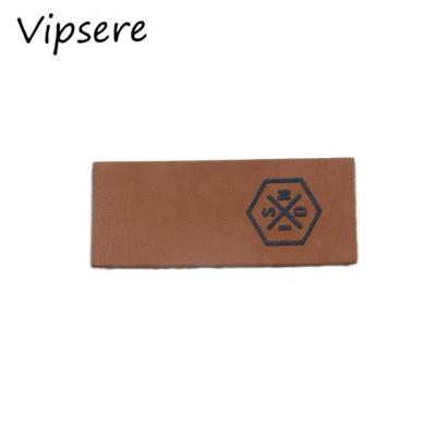 China Factory Supply Sustainable PU Leather Clothing Label Wholesale With Best Service And Low Price for sale