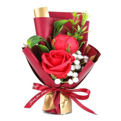 China Realistic 2021 PE Retail Eco-friendly Rose Flowers LED Valentines Day Gift Valentine Gifts Rose for sale