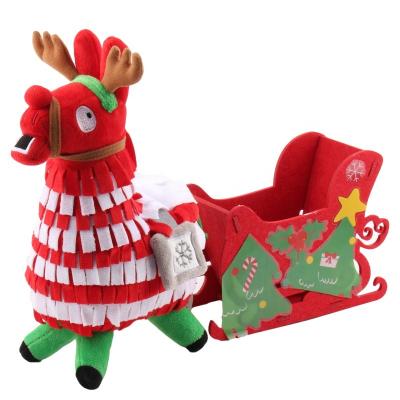 China New Design Red Christmas Plush Alpaca Toys Eco - Friendly for sale