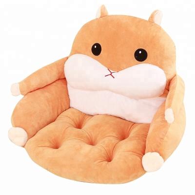 China Eco-friendly Cute Hamster Chair Cushion Cartoon Hamster Pillow Back Pad for sale