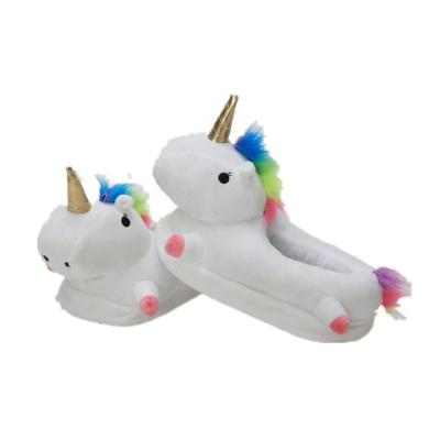 China Unicorn Fashionable Slippers Plush Colorful Design for sale