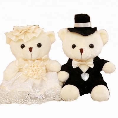 China Wedding Teddy Bear Lovely Plush Toys Doll Gift Couple One Pair for sale