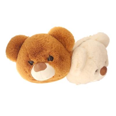 China Eco - Friendly Plush Bear Head Bag Cute Design 3 Color for sale