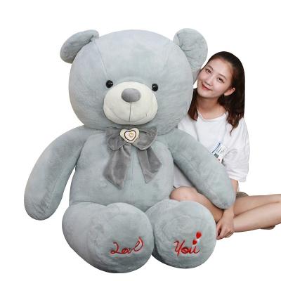 China Eco-Friendly Teddy Bear Footprints Stuffed Animals Plush Smiling Bear Toy for sale