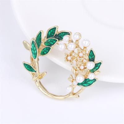 China Newest Personalized Fashion Coconut Tree Accessories Bead Rhinestone Brooch Jewelry Women for sale