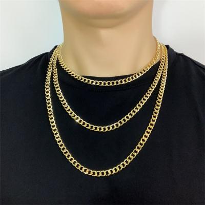 China Gold Men's Thick Chain Clavicle Chain Hip Hop Fashion Hip Hop Necklace Copper Necklace for sale