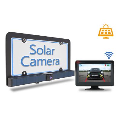 China 4.3 Inch Monitor Solar Powered Car Battery Reversing / Parking Wireless Camera For US Car for sale