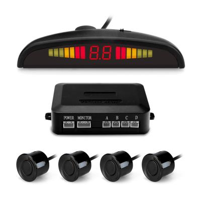 China Waterproof Universal Car Parking Aid LED Reversing Radar With 4 Sensors Car Parking Sensor for sale