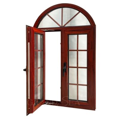 China Folding Screen Foshan Factory Wooden French Aluminum Frame Aluminum Window for sale