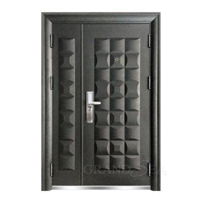 China Anti Theft Residential Outdoor Security Mother And Son Steel Door With Smart Lock Steel Security Doors for sale