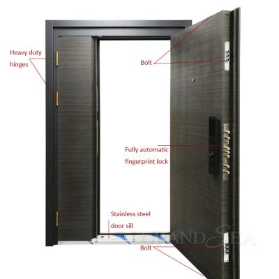 China China Anti-Theft Doors Manufacturer Security Digital Lock Security Doors Fingerprint Lock Security Steel Doors for sale