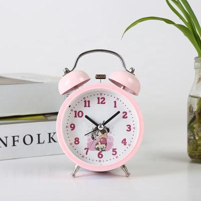 China 2021 New Minimalist Clock Face With Bedside Bell Pattern Beautiful Digital Alarm Clock for sale