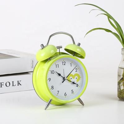 China Cute Antique Style Alarm Clock Student Alarm Clock Small 4 Inch Metal Alarm Clock Gift With Bell for sale