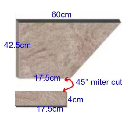 China CLASSIC 3cm Thickness Porcelain Paver With 40 Mm Drop Face For Pool Corner for sale