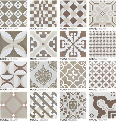 China Retro Rustic Handmade Cinza Blend Porcelain Tiles 20x20cm Matte Tile Flooring for sale