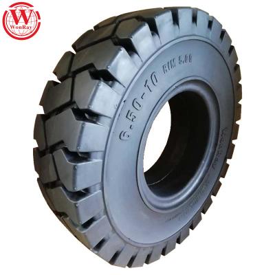 중국 Construction site electric forklift rental spare parts 6.50-10 forklift solid tires 판매용