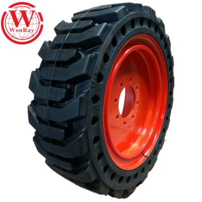 中国 Skid Steer Low Price 10-16.5 Flat Proof 12-16.5 Skid Steer Solid Tires With Rims For Sale 販売のため