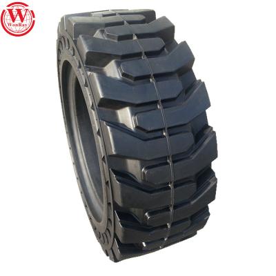 中国 Fits on most popular model skid steer 10-16.5 10x16.5 12x16.5 16/70-20 14-17.5 industrial skid to steer solid tires for wholesale 販売のため