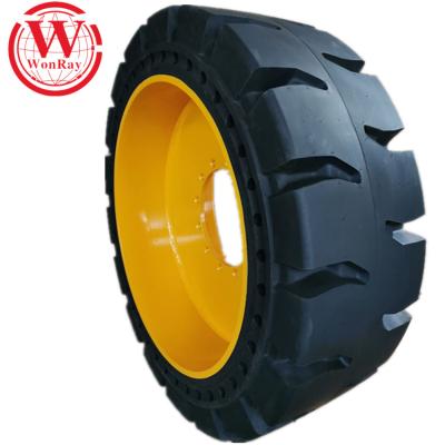 중국 wheel loaders wheel loader otr tires 23.5-25 e3 l3 flat free solid dump truck tire for sale 판매용