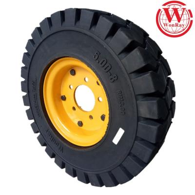 中国 Standard forklift truck parts wheel forklift tire 500*8 with 3.00-8 rim for truck 販売のため