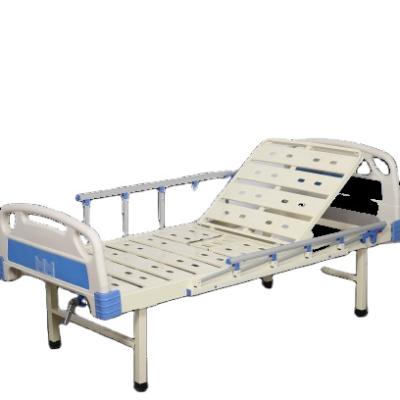 China Comfortable Low Price No Bent And Iron Metal Type 1 Works Hospital Bed Metal Nursing Bed Manual Crank Nursing Bed for sale