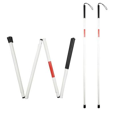 China Guide Way Aluminum Alloy Folding White Cane Used By The Blinds Is Suitable For Leg With Impaired Vision for sale