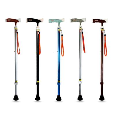 China Lightweight portable walking aid for the disabled, adult telescopic cane aluminum alloy crutches for the elderly for sale