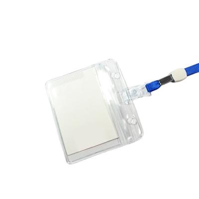 China Widely used environmental protection special design PVC student ID card holder and waterproof lanyard for sale