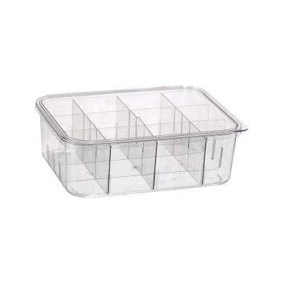 China Household Sustainable Underwear Plastic Compartment Clothes Storage Box Desktop Organization for sale