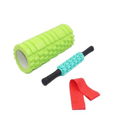 China Durable Eco-friendly Comfortable Portable MUTIGA Classic Style 5In1 EVA Foam Roller Fitness Black Yoga Hollow Column Foam Roller for sale