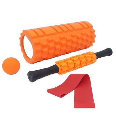 China Durable Eco-friendly Comfortable Portable MUTIGA Classic Style 5In1 EVA Foam Roller Fitness Black Yoga Hollow Column Foam Roller for sale