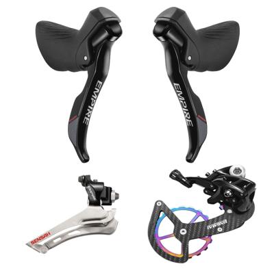 China 2x12 Speed, Bike Groupset, R/L Clutch + R/F Road 24s Carbon Fiber SENSAH PRO EMPIRE Derailleurs Carbon Fiber for sale