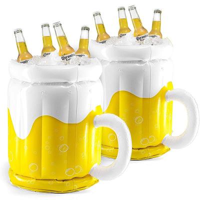 China 2022 Summer Novelty Inflatable Ice Bucket Party Beverage Cooler Inflatable Beer Cup Cooler For Pool Party Supplies, BBQ, Beach Parties for sale