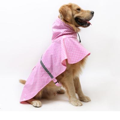 China Viable New Large Manufacturer OEM Design Pet Raincoat Dog Raincoat With Reflective Stripe for sale