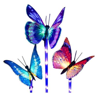 China Garden Outdoor Solar Garden Light Solar Butterfly Stake Solar Butterfly Solar Light Outdoor Lighting for sale