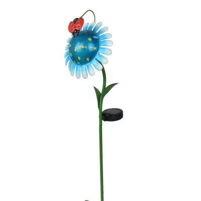 China Solar Garden Light Ladybug Solar Stake Garden Flower Garden Stake Outdoor Lighting Solar Flower for sale