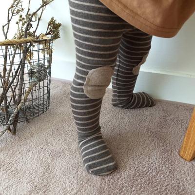 China Color Fade Proof Baby Spring and Autumn Striped Elastic Pantyhose Baby patch western style gaiters kids overalls for sale