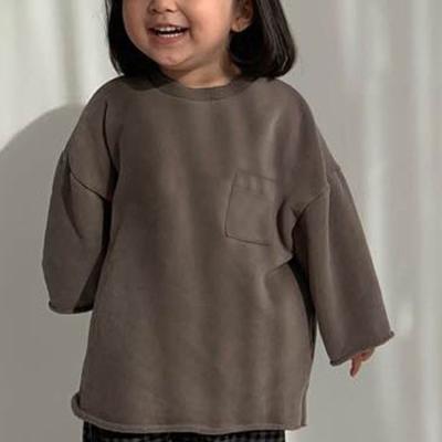 China Autumn And Winter Children's Clothing Solid Color Fleece Sweatshirts Anti-Shrink For Boys And Girls Baby Kids Clothing for sale