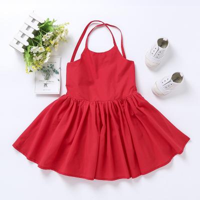 China Toddler Crossover Baby Kids Dress Anti-wrinkle Summer Children's Shirt Girls' Tank Korean Style Tank Skirt for sale