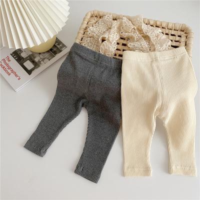 China Color Fade Proof Elastic Simple Lace Stripe Sunken Suspender Pants Baby Going Out Leg Warmers for sale