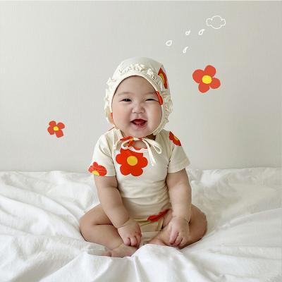 China New Casual Summer Korean Substitute Shopping The Same Style Printed Cute Romper Toddler Overalls Baby Rompers for sale