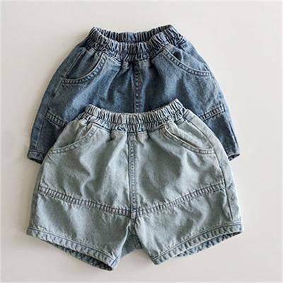 China New Korean Style Simple Neutral Style Boys And Girls Summer Pants Casual Loose Children'S Denim Breathable Shorts for sale