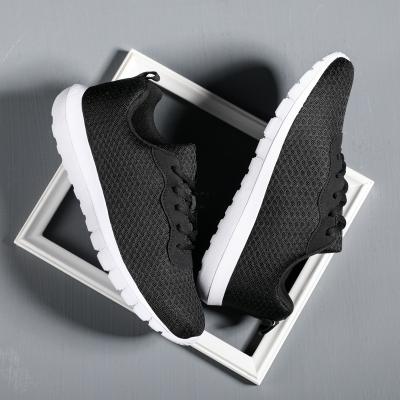 China Wholesale Lightweight Mesh Breathable Athletic Running Shoe Low MOQ Fashion Trend Men's Walking Shoes Lightweight Unisex Wholesale Size Custom Made Sneakers for sale