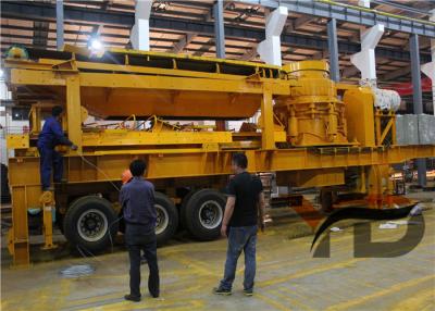 China Hydraulic Huge Stone Mobile Crusher Stationr With Tyres ISO Certification for sale