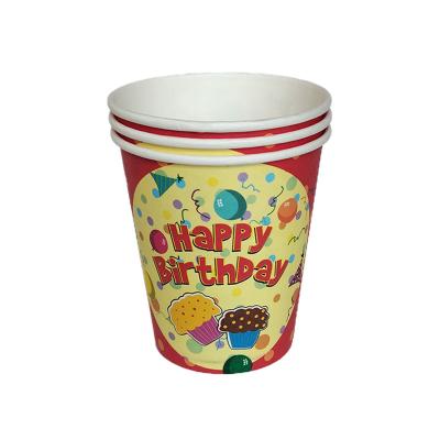 China Border Disposable Props And Party Decoration 2022 Latest Birthday Party Paper Cup Supplies for sale