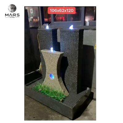 China Modern black granite garden water fountain for sale garden fountain waterfalls for water fall stone garden for sale