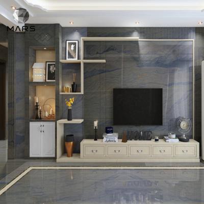 China Modern Fancy Natural Azul Macaubas Quartzite Blue Sky Onyx Marble Granite Slabs Tiles for sale