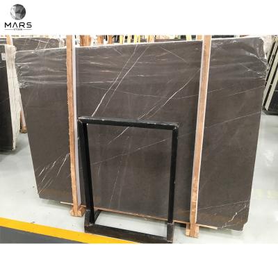 China Modern A Grade Gray Stone Slab Bulgaria Gray Dark Marble Pietra Gray Marble Price For Tile Countertop for sale