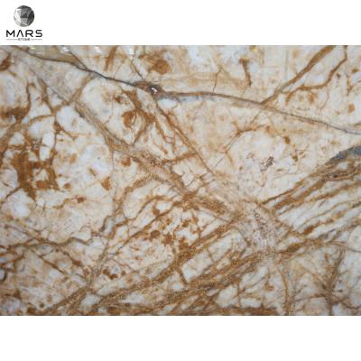 China Luxury Polished Nature Amber Gold Marble, yellow gold natural stone slab and tiles for interior for sale